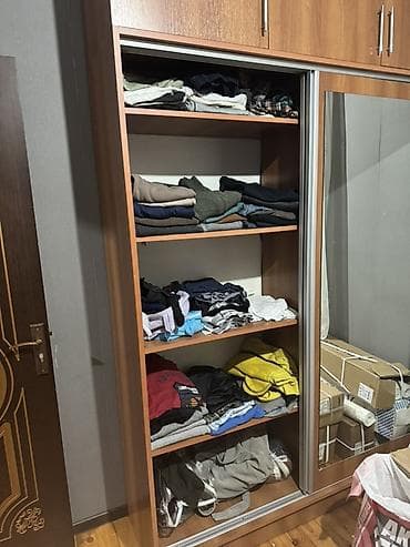 himalay duzu: Geniş paltar dolabı – sürgülü qapılı, güzgülü model - Material: taxta — 1