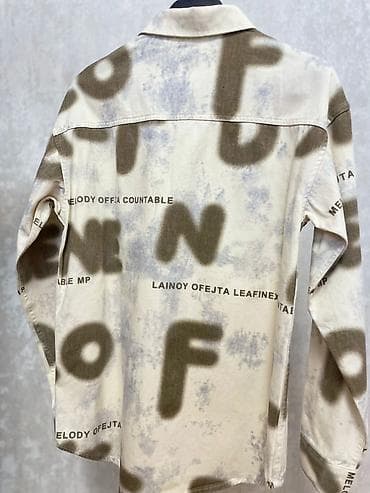 Рубашки: Uniseks uzunqol köynək – D-LAOCHUAN - Rəng: krem/bej fon üzərində — 2