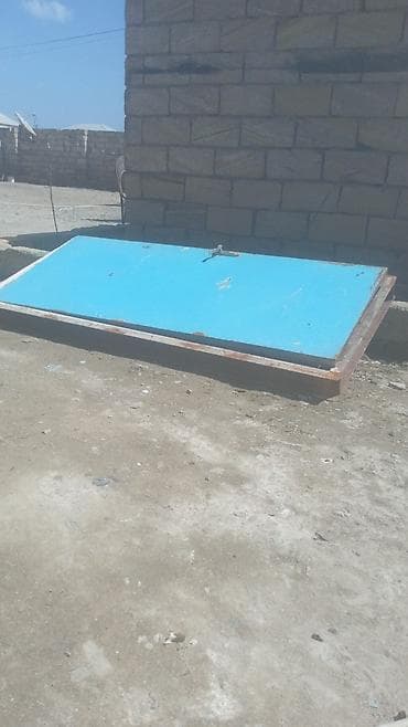 bocka dəmir: Metall çərçivəli qapı - Material: möhkəm metal karkas, mavi rəngli — 2