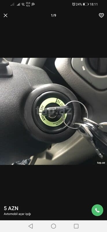 disk ve teker: Avtomobilin zajiqaniyası üçün işıglı ( fosfor ) dairə ( daxili — 1