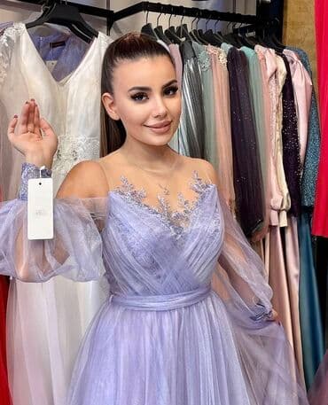 sifon koynekler: Yenidir, geyinilmeyib. Zərif ziyafət/gecə libası – bənövşəyi-lilac — 2