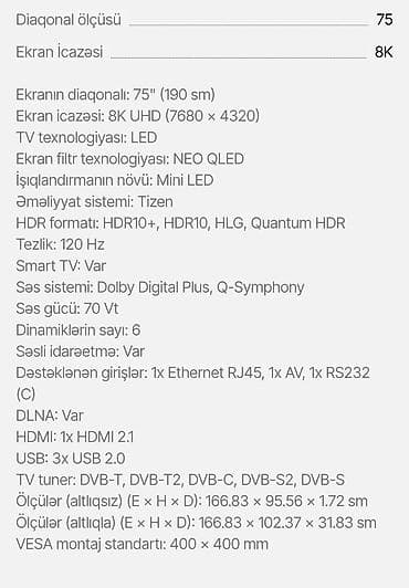 samovar mis: Televizor Samsung QLED 75" — 5
