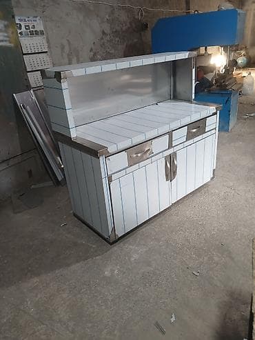 araba simit: Daşınma arabası – paslanmayan poladdan iş stolu və vitrinli modul - — 1