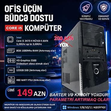 FÜRSƏTDƏN YARARLANIN!!! BÜTÜN KOMPÜTERLƏR MAYA DƏYƏRİNDƏN AŞAĞI!! ⭐Tək