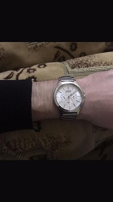 Мужская одежда: Б/у, Наручные часы, Casio, цвет - Серебристый — 1