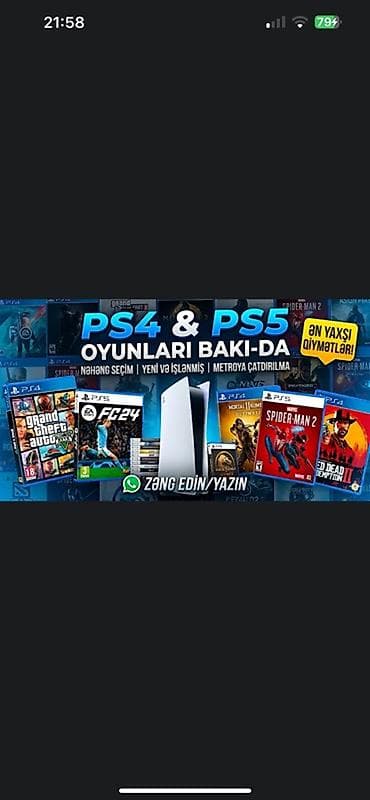 PS4 və PS5 oyunlarının geniş seçimi – Bakı - Yeni və işlənmiş disklər lalafo.az -da PS4 və PS5 oyunlarının geniş seçimi – Bakı - Yeni və işlənmiş disklər