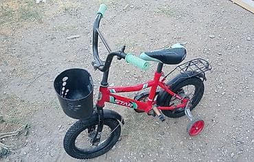 velo skuter: Qırmızı uşaq velosipedi 12-lik səbət ilə,arxa yük yeri,sep — 2