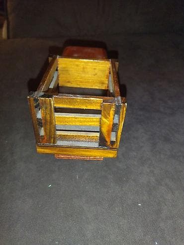 Taxta klassik yük maşını maketi - Material: tamamilə taxtadan — 4
