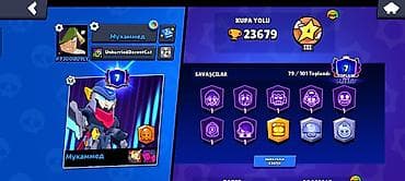 Brawl Stars hesabı – yüksək səviyyəli kolleksiya - Kupa yolu: 23 679