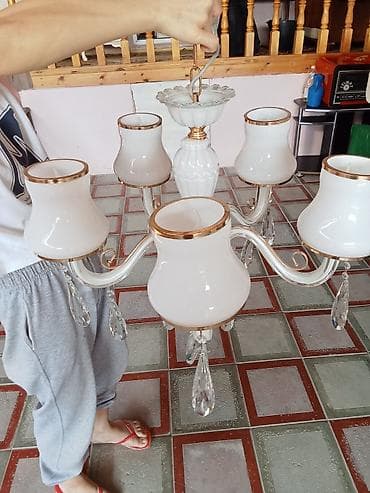 Çılçıraq, 5 lampa, Şüşə — 3
