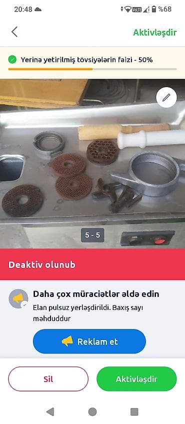 restoran avadanligi: Sənaye tipli ətçəkən maşın - Güclü elektrik mühərriki ilə yüksək — 3