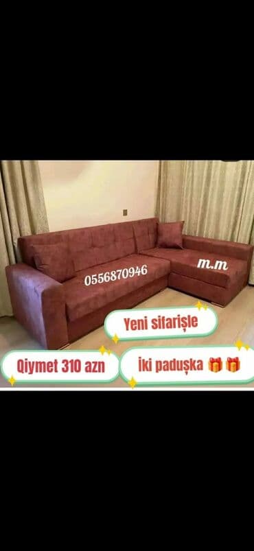 tek divan: Künc divan, Qonaq otağı üçün, Parça, Bazalı, Açılan, Kitab — 1