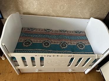 Oğlan və qız üçün, İşlənmiş, Dördbucaq, Beşik, Dəstsiz, Matras ilə, Yellənmə mexanizmsiz — 3