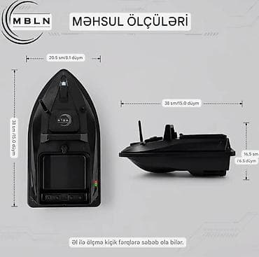 isma bikes: MBLN 500M uzaqdan idarə olunan güclü yem qayığı - Təxminən 500 m — 10