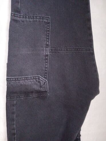 kişi ucun klassik qara kostyum: Qara rəngində cins şalvar. Yeni alınıb!! — 8