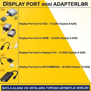 notebook adapter qiymetleri: Adapterlər/Keçidlər SAYLA ALANA VƏ USTALARA TOPDAN QİYMƏTLƏ VERİLİR! — 9