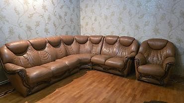 deri parca satisi: İşlənmiş, Künc divan, Kreslo, Bazasız, Açılan — 3