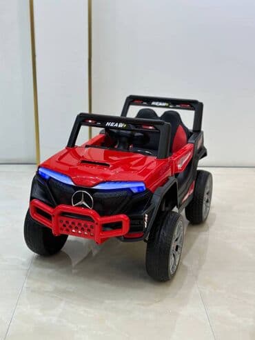 maşınlar uşaq üçün: Mercedes Jeep uşaqlar üçün Rezin təkər Dəri oturacaq Pult idarəetməsi — 3