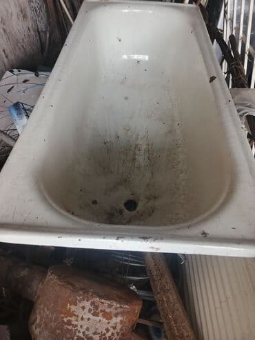 железная ванна: Б/у Ванна, Чугун, Самовывоз — 1