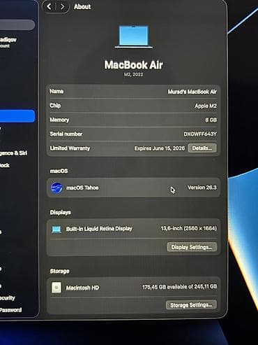 Apple MacBook Air 13.6" (M2, 2022) – Midnight blue - Çip: Apple M2 - — 4