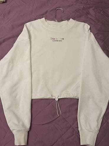 ağ kepka: Svitşot, Calvin Klein, S, rəng - Ağ — 2