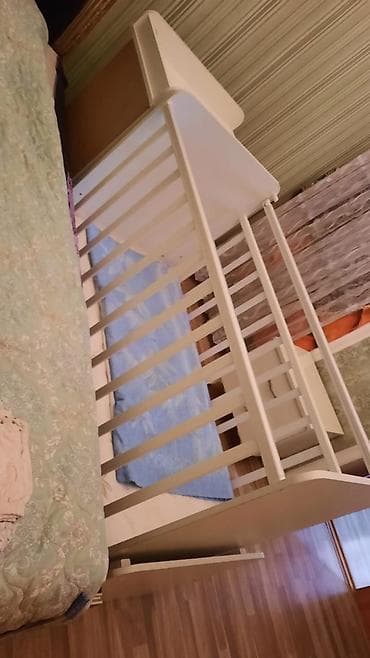 göyçay mebel: Oğlan və qız üçün, Dördbucaq, Beşik, Matras ilə, Yellənmə mexanizmsiz — 2