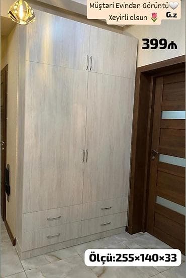 3 qapili dolablar: Yeni, 3 qapılı, Siyirməli, Digər rəng, Digər material, Açılan, Düz dolab — 1