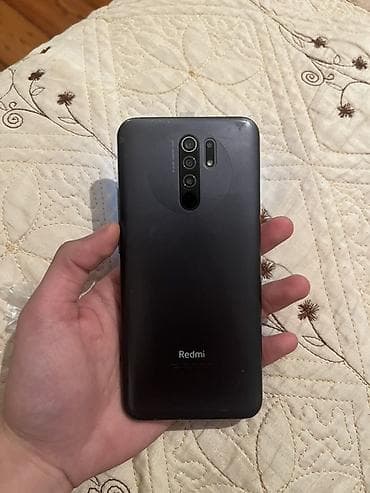 Redmi 9, 32 ГБ, цвет - Черный, Отпечаток пальца