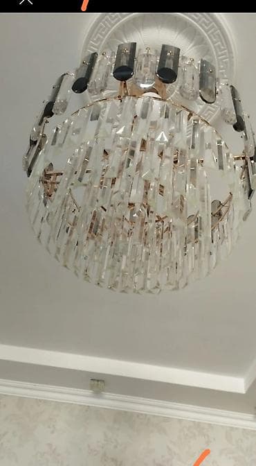 qazan tava: Çılçıraq, 10 və daha çox lampa, Xrustal — 1