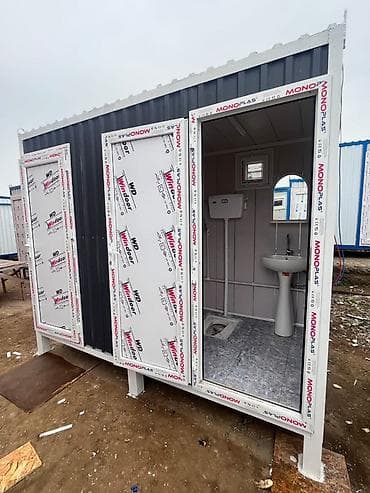 kantiner satisi: Metal karkaslı, sendviç panelli mobil sanitar konteyner - İkili — 1