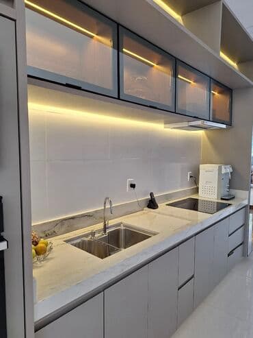 taxta lusturlar: Sifarişlə mətbəx dəsti, Özü çəkən petlələr, MDF, Kredit var, Ünvandan götürmə, Pulsuz çatdırılma, Ödənişli çatdırılma — 5