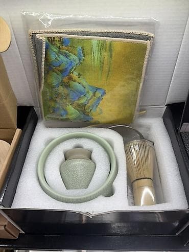 qədimi caydan: Çay dəsti, rəng - Yaşıl, Keramika — 1