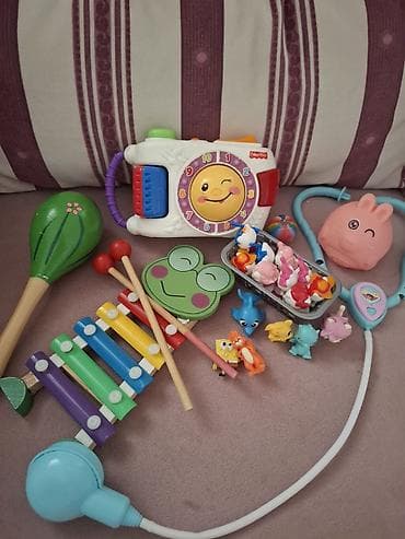 pişikli oyunlar: Uşaq oyuncaqları dəsti - Fisher-Price interaktiv saat/oynaq — 4