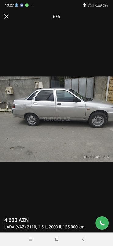 avcarka satılır: VAZ (LADA) 2110: 1.5 l | 2003 il Sedan — 3