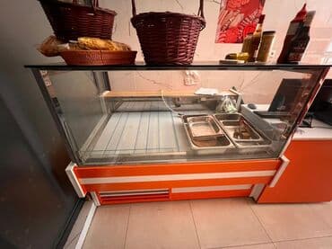 hazır vitrin: 3 eded yeni veziyyetde Soyuduculu vitrin dəstləri – market, ət və — 2