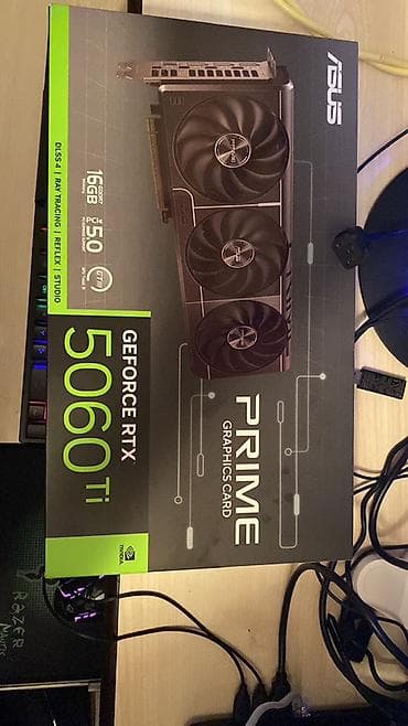 Kompüter ehtiyyat hissələri: Videokart Asus GeForce RTX 5060 Ti, 16 GB, İşlənmiş — 1