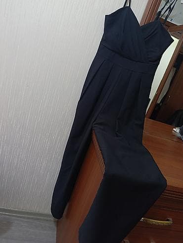 şalvar tulum: Qara tulum .Qadın kombinezonu – qara rəng - Model: Uzun şalvarlı — 1