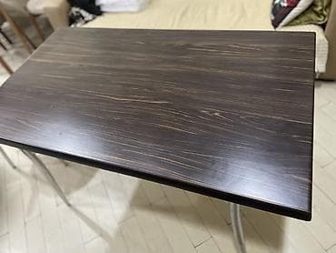 kuxna ustolu: Mətbəx üçün, İşlənmiş, Açılmayan, Dördbucaq masa, 2 stul — 2