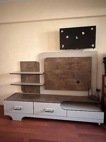 mebel aksesuar: Yeni, Düz TV altlığı, Polkalı, Taxtalı — 3