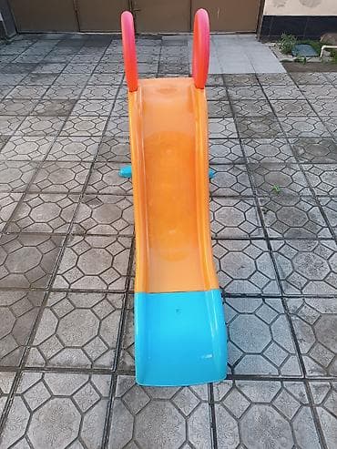 donat mebel: Uşaq sürüşkəni – ev və bağ üçün - Parlaq rənglər: narıncı sürüşmə — 2