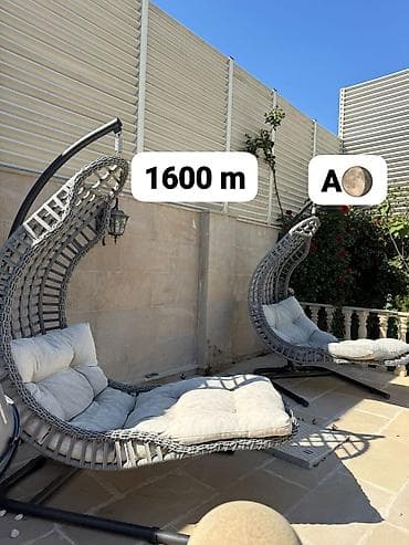 AYGUN 🌖Rattan tipli asma bağ yelləncəyi İki ədəd Metal dayaq