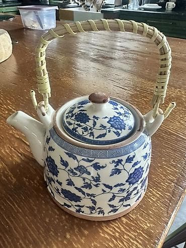 Rəng - Ağ, Dəm caydanı, Farfor, 1 l