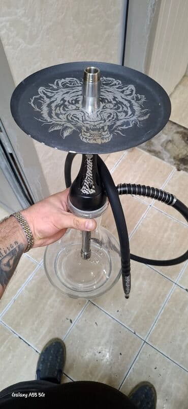 elektron qelyan topdan satisi: Nargilə dəsti – 2 model 1) Qara dizaynlı nargilə - Metaldan gövdə — 3