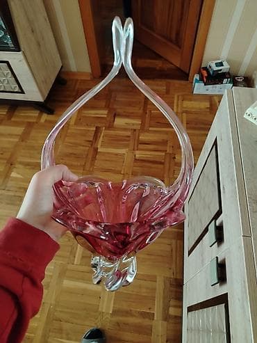 meyve qabı: Şüşə dekorativ dəst – 3 hissə ENDİRİM OLACAQ!!! - Material: qalın — 8