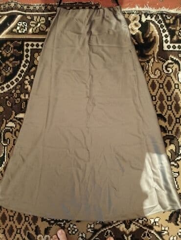 Шубы: Məhsul: Zərif satenli ətək - Model: A-kəsim, maksi uzunluq - Rəng — 4