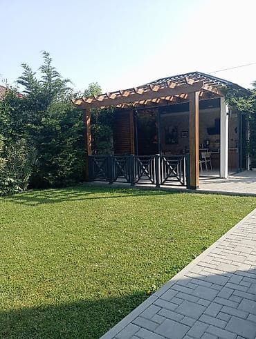 pavlonya ağacı satış: Açıq hava istirahət zonaları üçün dekorativ taxta pergola - Material — 8