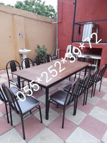 Masa və oturacaq dəstləri: Qonaq otağı üçün, Yeni, Transformer, Dördbucaq masa, 1 stul — 8