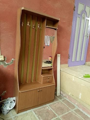 dekor aboy: İşlənmiş, 2 qapılı, Güzgülü, Qəhvəyi, Digər material, Açılan, Düz dolab — 4