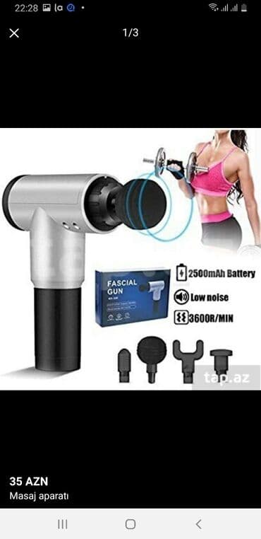 selulit masaj aparatı: Masaj aparati Fascial gun masaj aparatı Qan dövranını artırır Əzələ — 3