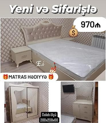Yataq otağı dəsti rəng seçimi var